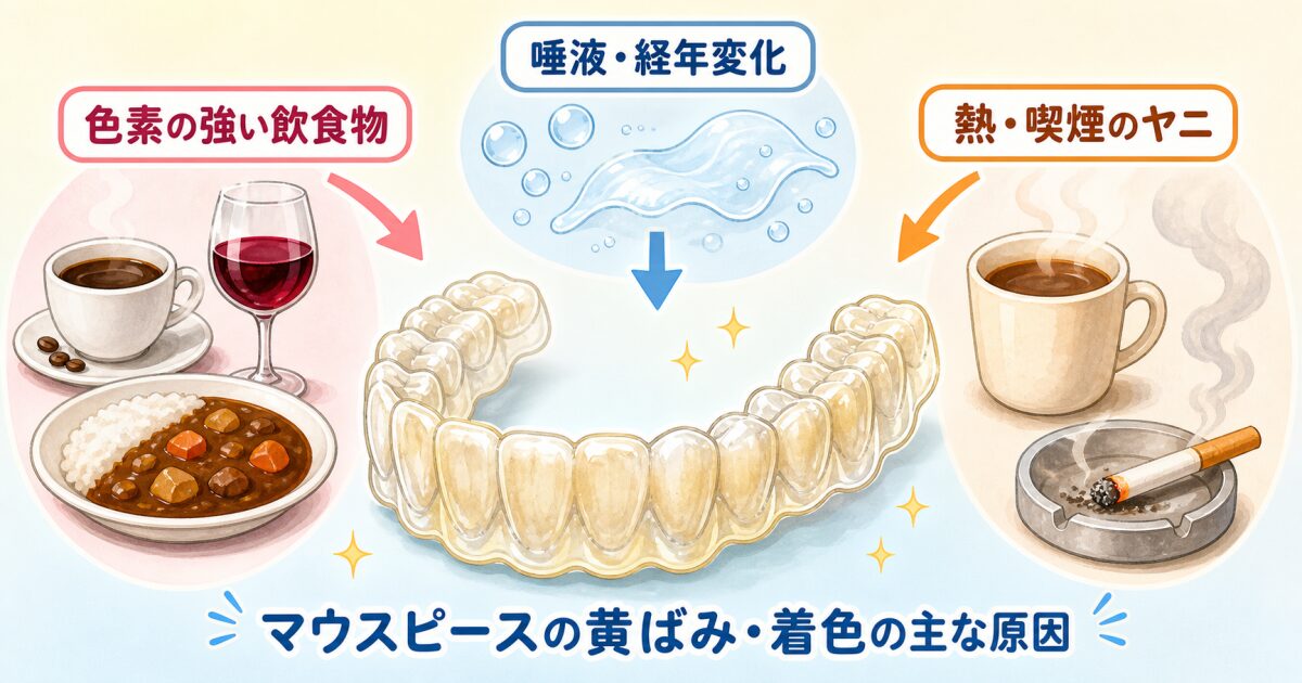 ■マウスピースに黄ばみ・着色汚れがつく主な原因